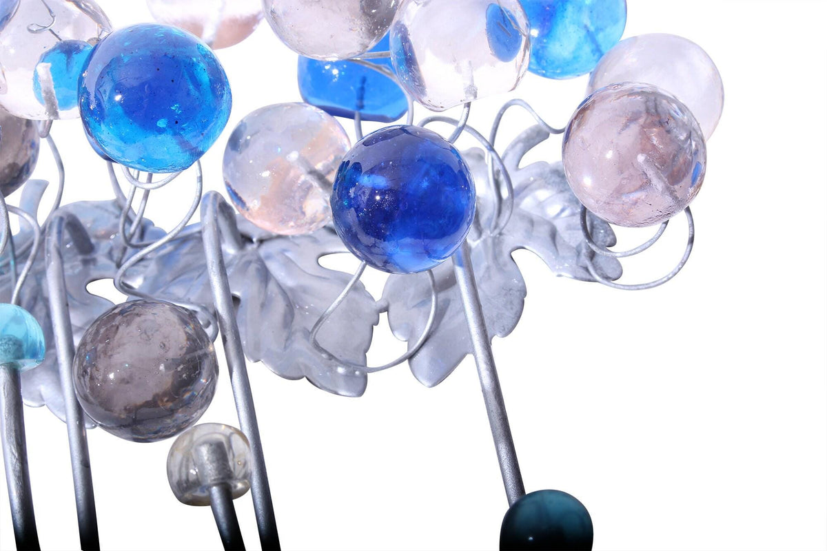 Decorative Wall Hooks, Coat rack with blue, gray and clear bubbles, decorative wall hanger.