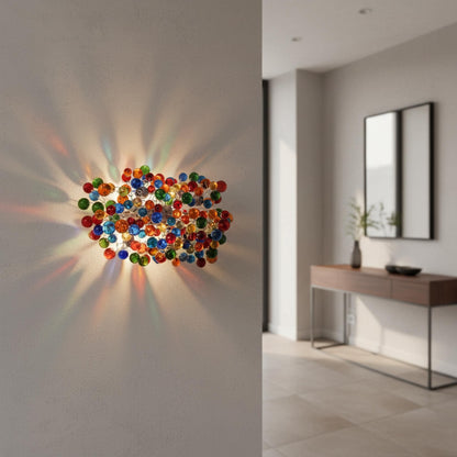 Rainbow Bubble Resin Wall Sconce: Modern Hallway Bathroom Light