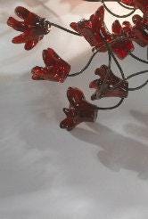 red up sconce lighting, Wall light lamp with elegant red flowers