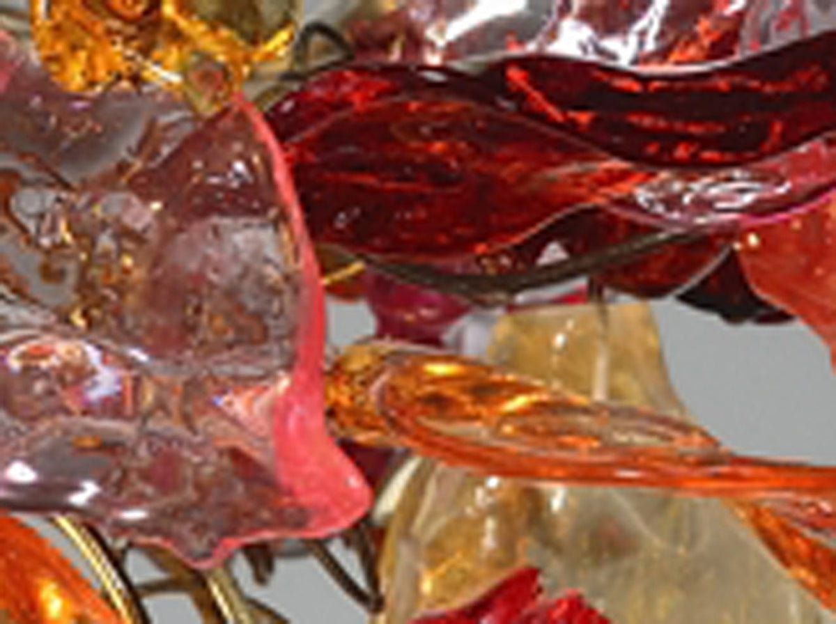 Floral Resin Ceiling Light: Colorful Flower & Leaf Pendant Lighting