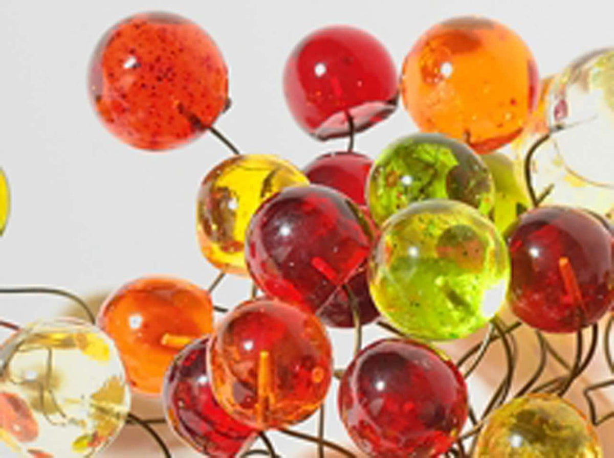 Resin Bubble Flush Mount Ceiling Light: Bronze Metal Base