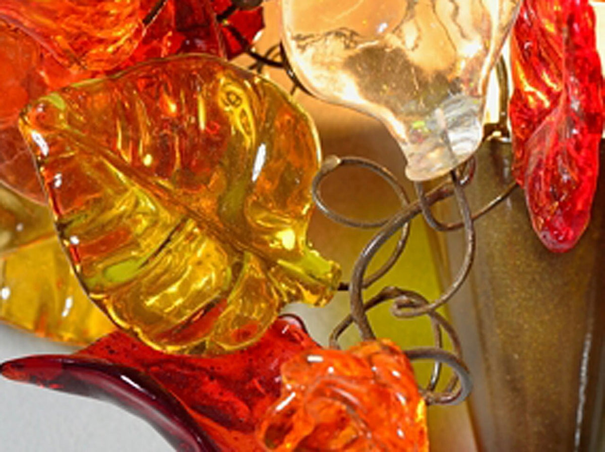 Floral Plug In Wall Sconce: Resin Flower Bouquet, Warm Color Lighting