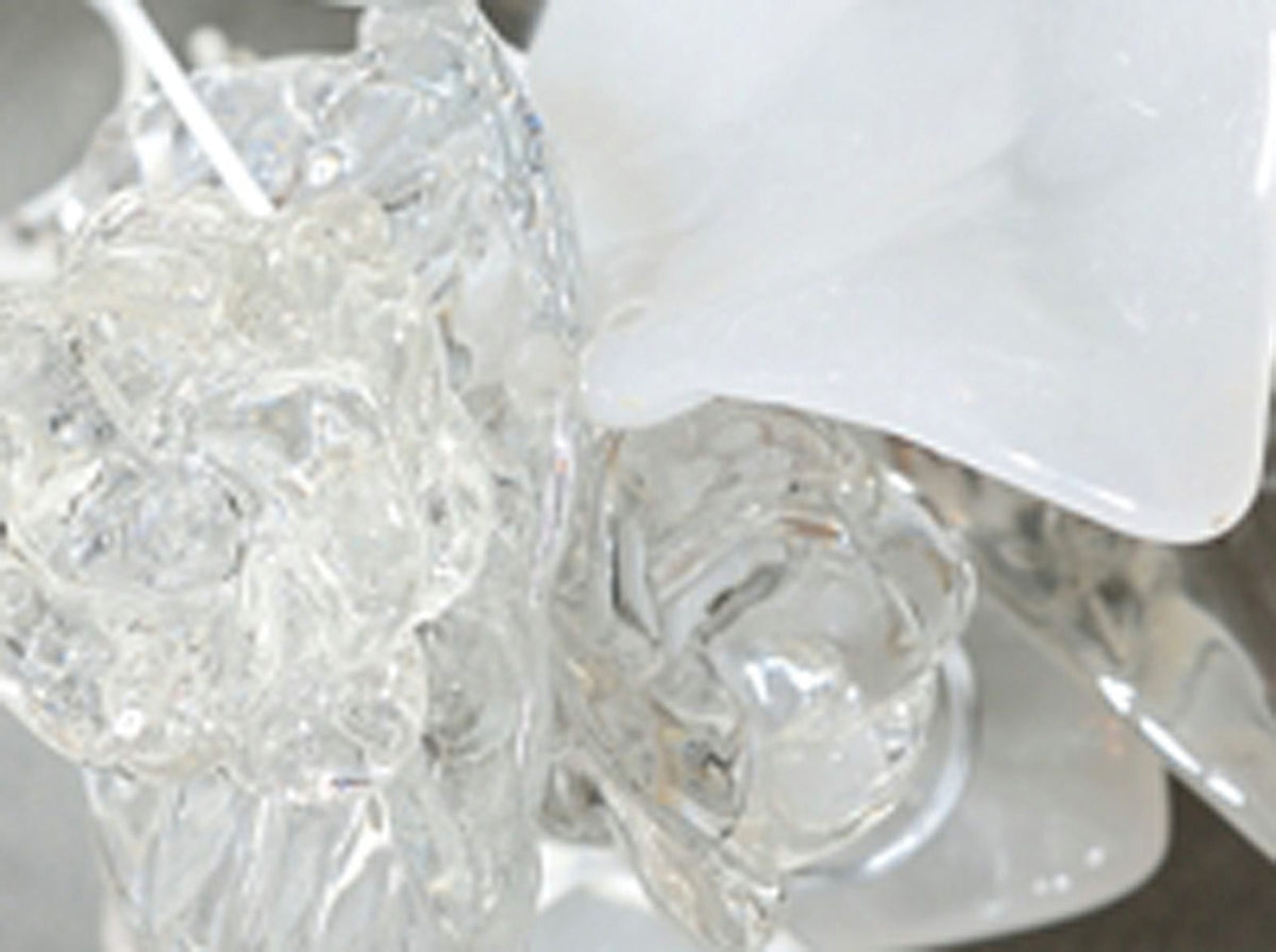 Resin Flower Bouquet Wall Sconce - White & Clear Bedroom Lighting