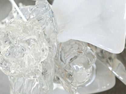 Resin Flower Bouquet Wall Sconce - White & Clear Bedroom Lighting