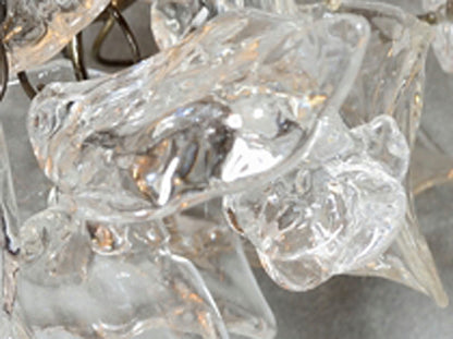 Resin Flower Plug-In Sconce: Clear Leaf Bedroom Lighting