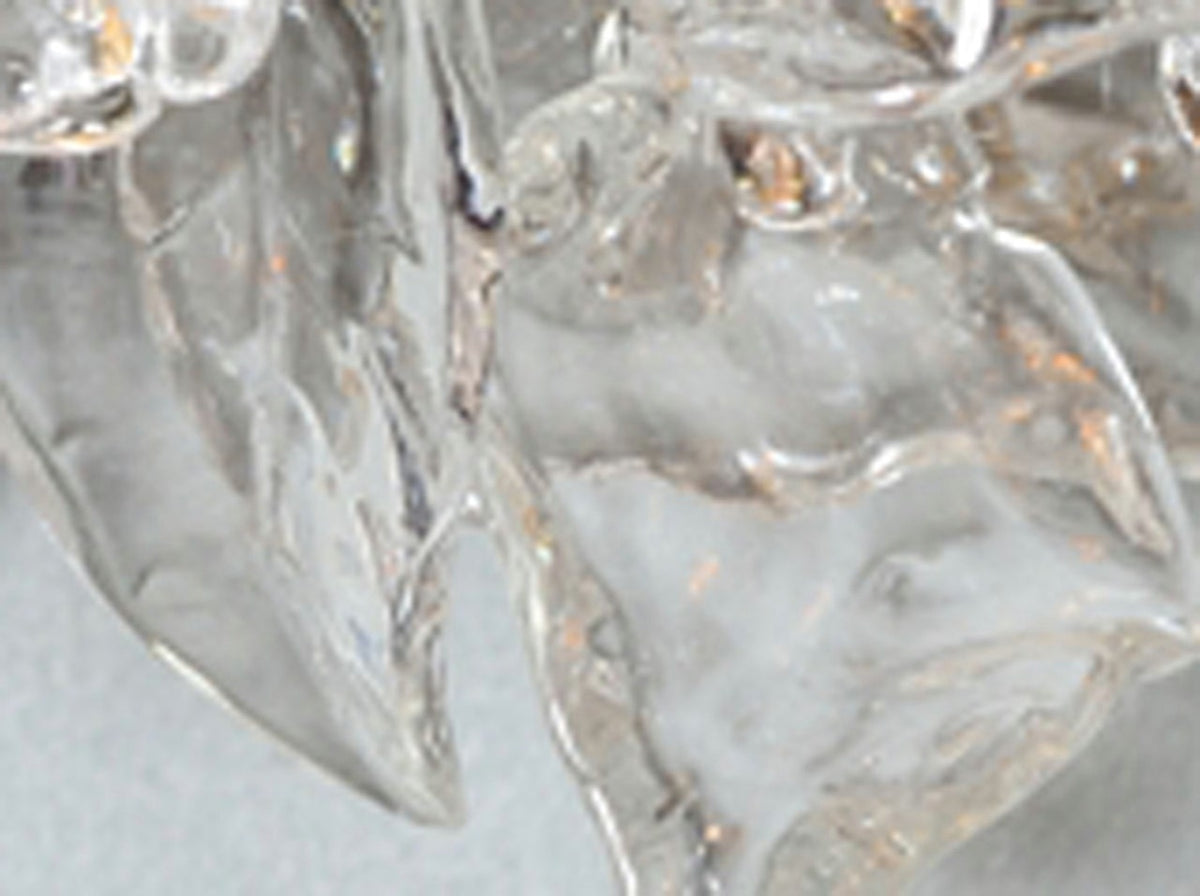 Resin Flower Plug-In Sconce: Clear Leaf Bedroom Lighting