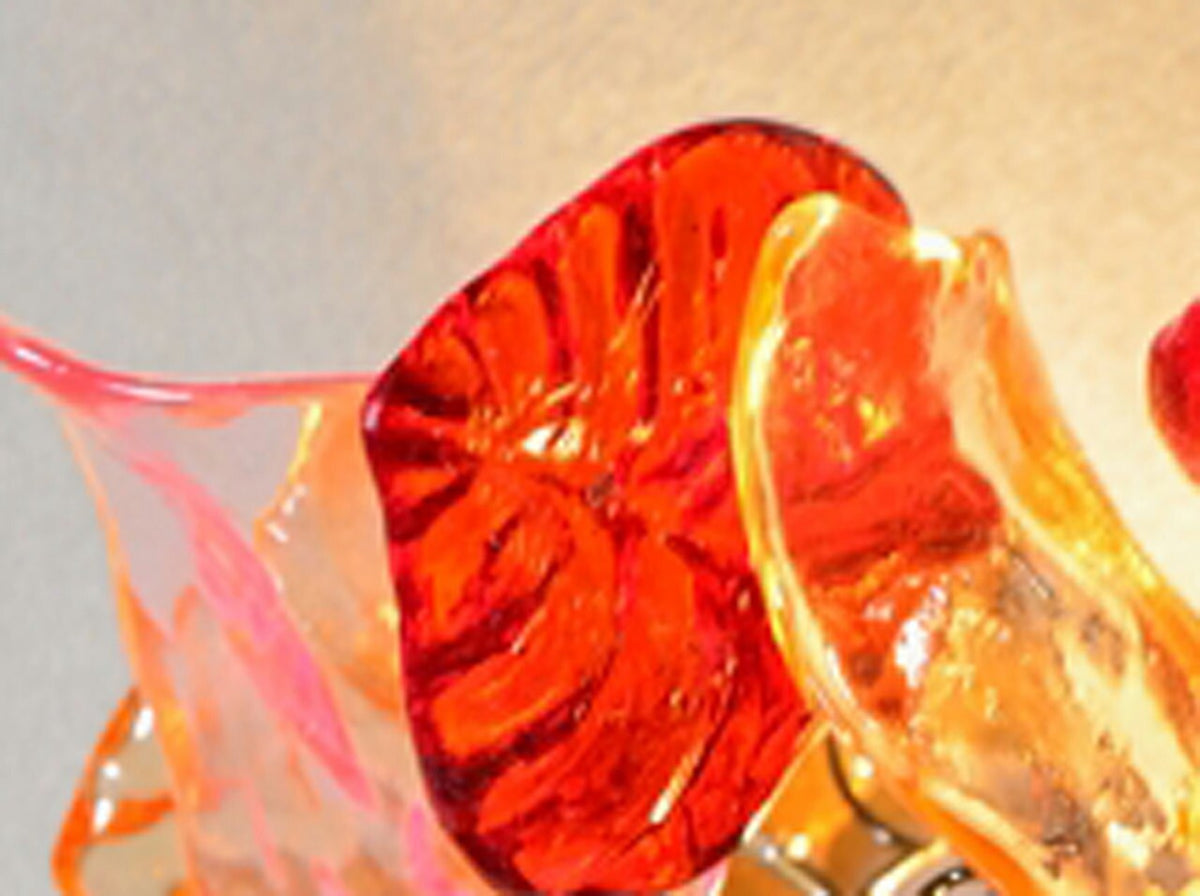 Floral Bouquet Wall Sconce: Resin Flowers & Leaves, Romantic Lighting