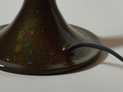 Petite clear and gold flowers and leaves Bedside Desk Lamp