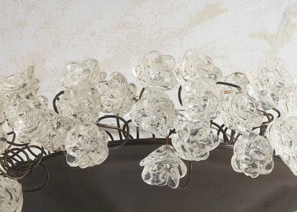 Resin Flower Bronze Metal Wall Sconce: Up-Lit Decorative Light