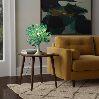 Turquoise flowers Table lamps, modern bedside lamp for living room, bedroom - Gift Idea.