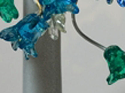 Table lamp, desk lamp with sea color flowers for bedside table, living room or children room, modern table lamp to your office.