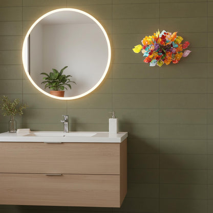 Modern wall sconce with Rainbow flowers and leaves for hall living room, toilet