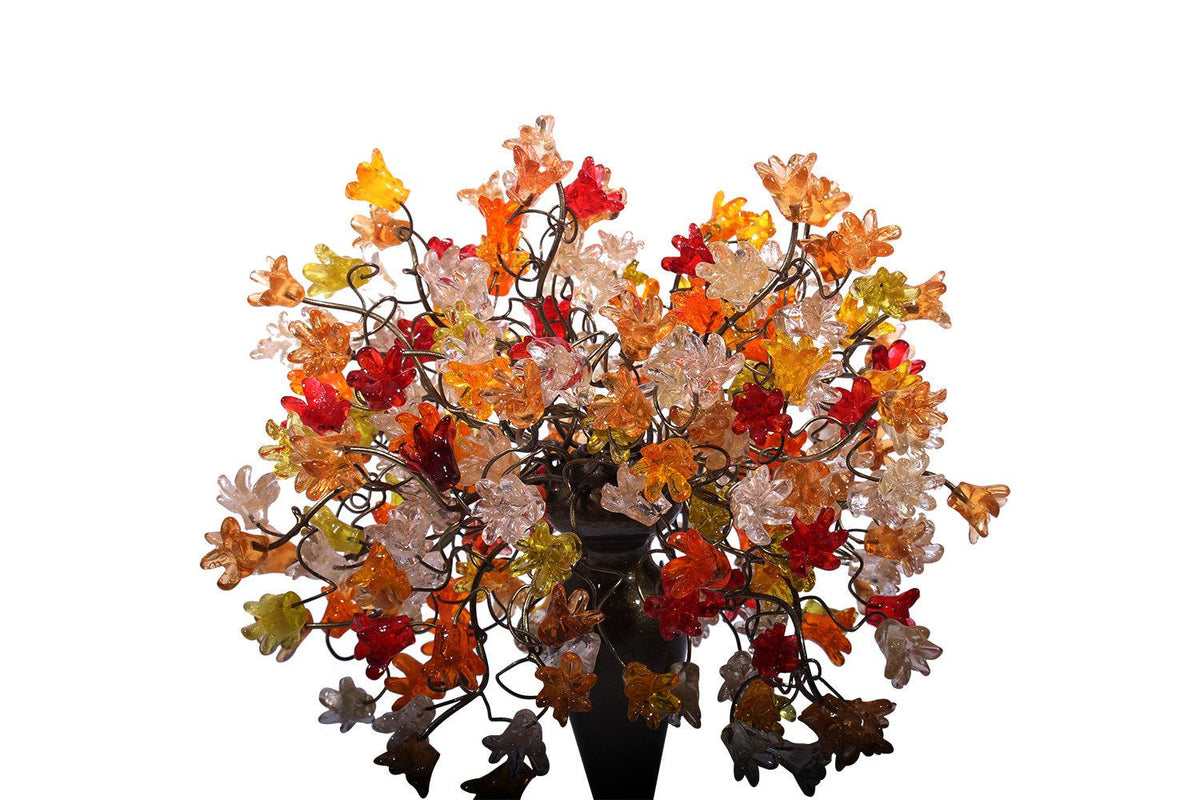 Bedside Lamp, Table lamp with warm color flowers, modern table lamp with metal wires, desk lamp for your bedroom, living room