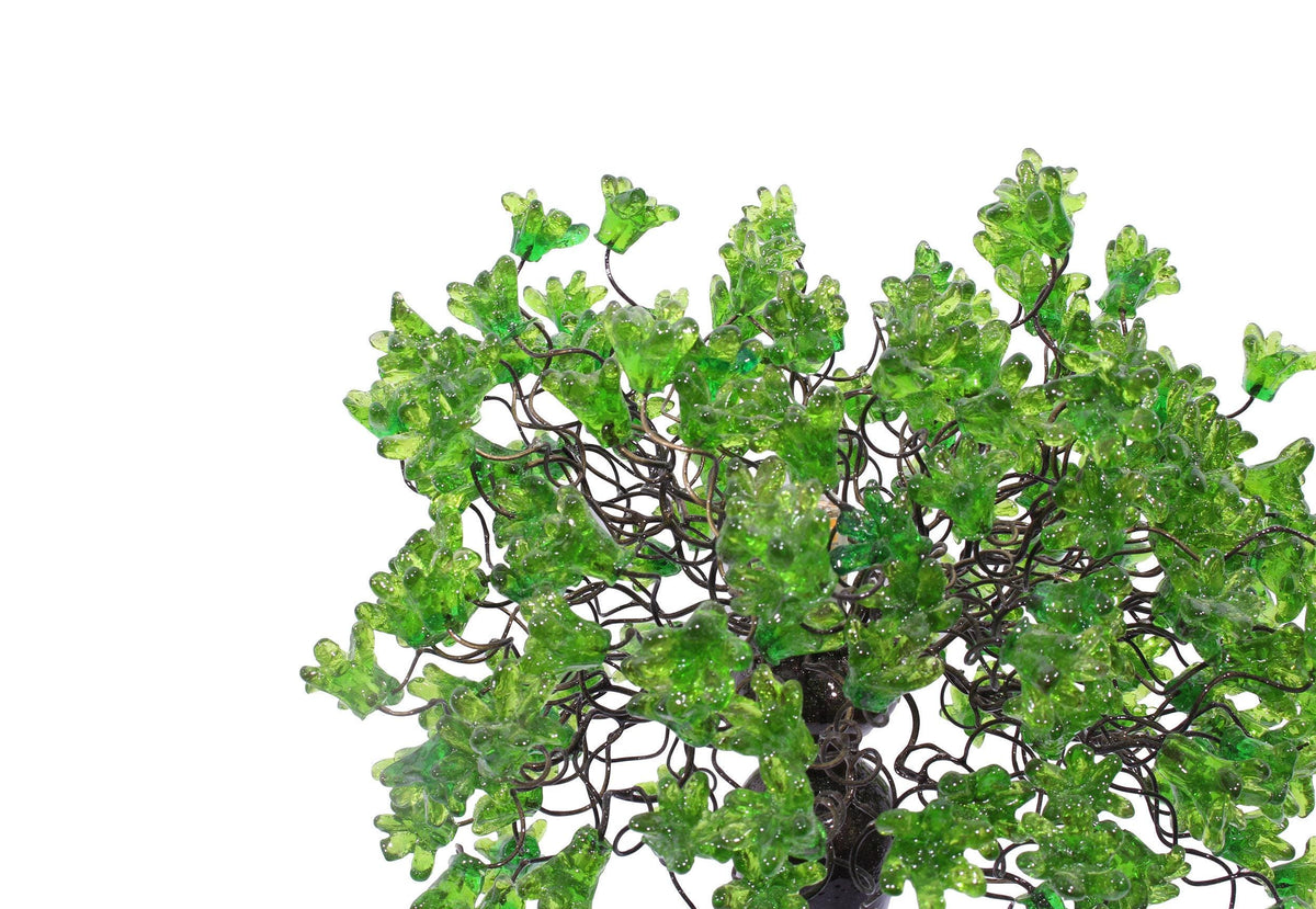 Bedside Lamp, modern Table lamp with green flowers, for your bedroom, living room