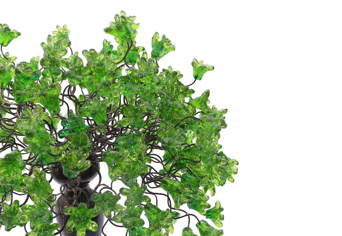 Bedside Lamp, modern Table lamp with green flowers, for your bedroom, living room