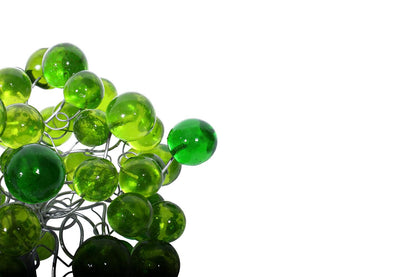 Bedside table Lamp, modern table lamp with green color bubbles, unique table lamp.