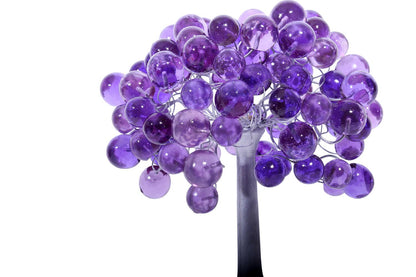 Purple Bedside Table Lamp, modern table lamp with purple color bubbles, unique table lamp.