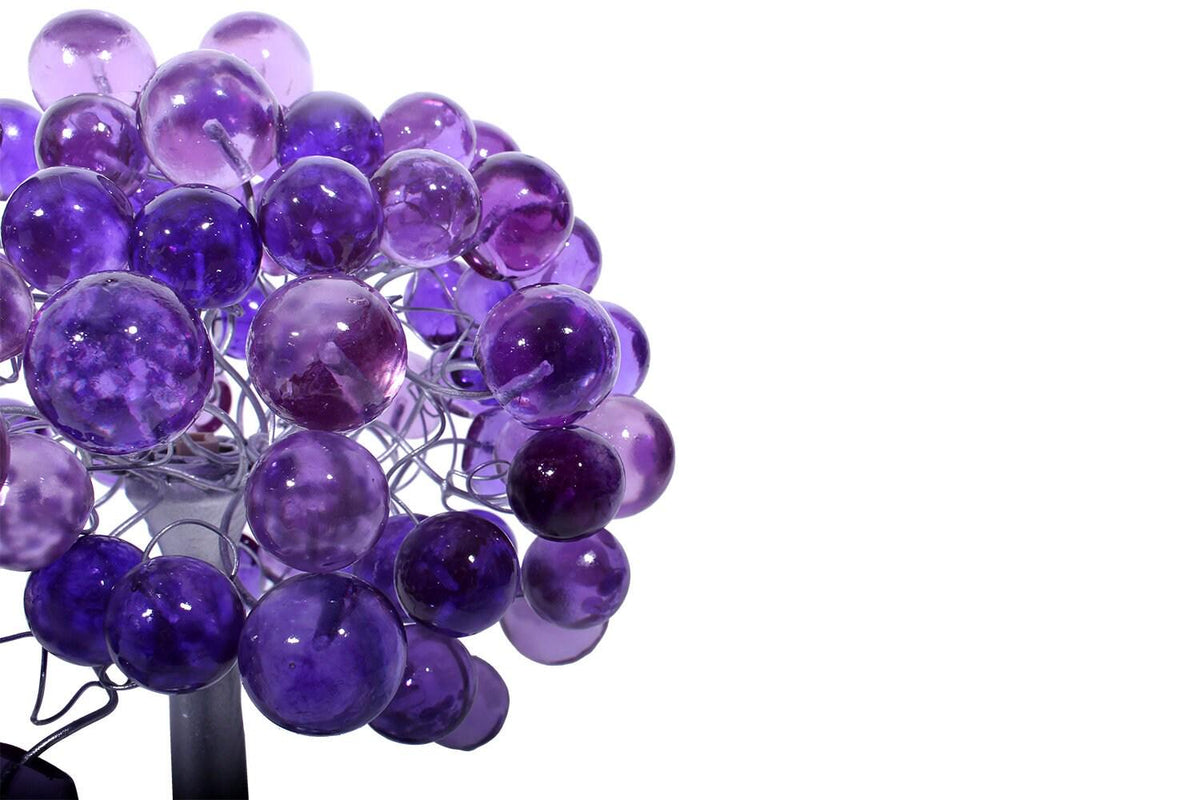 Purple Bedside Table Lamp, modern table lamp with purple color bubbles, unique table lamp.