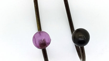 Decorative Hooks, towel hook with Gray and Purple resin flowers, decorative wall hanger.