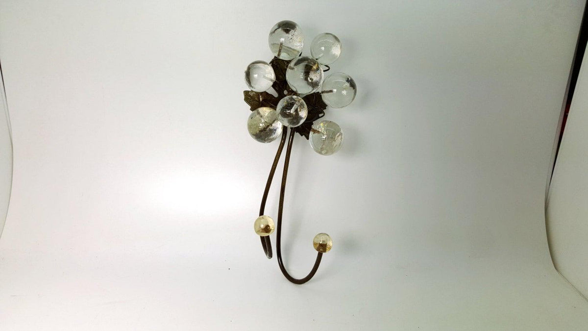 Wall Hook with Transparent clear resin bubbles , decorative wall hanger.