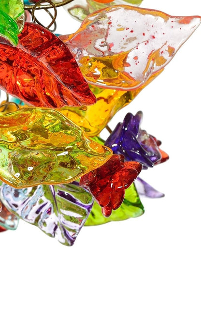 Floral Resin Ceiling Light: Multicolored Flower Pendant Lamp