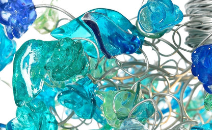 Sea Color Flower Ceiling Light: Resin Floral Pendant Lamp
