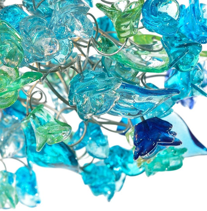 Sea Color Flower Ceiling Light: Resin Floral Pendant Lamp