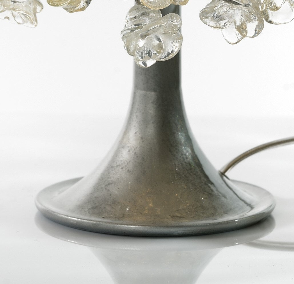 Decorative Table light, modern table lamp, desk lamp with clear transparent roses flowers desk lamp - desk light Gift Idea.