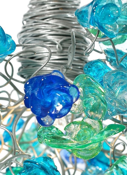 Sea Color Flower Ceiling Light: Resin Floral Pendant Lamp