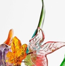 Lighting hanging chandeliers, rainbow lighting with Multi color flowers and leaves, for Dining Room, hall or bedroom.