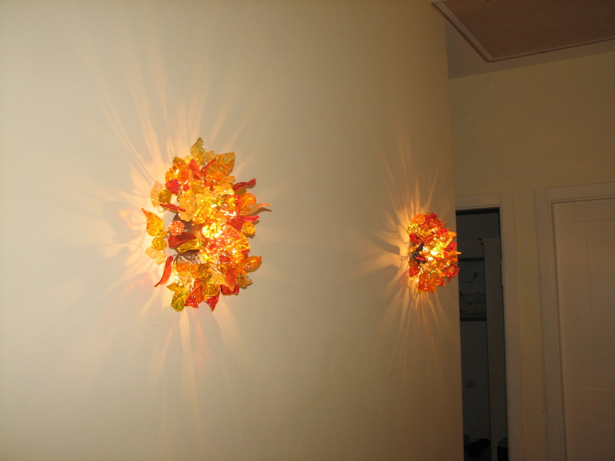 Flush mount ceiling light with Red Wine bubbles for entryway, bedroom, living room or toilet.
