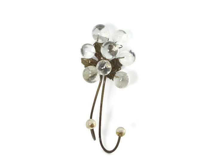 Wall Hook with Transparent clear resin bubbles , decorative wall hanger.